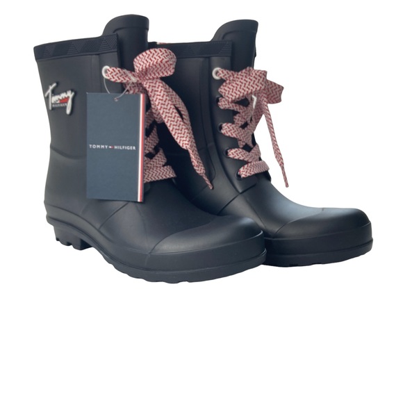 Tommy Hilfiger Rain Boots Tamar Women  Dark Blue 7M - Picture 2 of 11